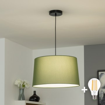 Brilagi - LED-люстра на тросі CERIA 1xE27/40W/230V, діаметр 45 см, зелена