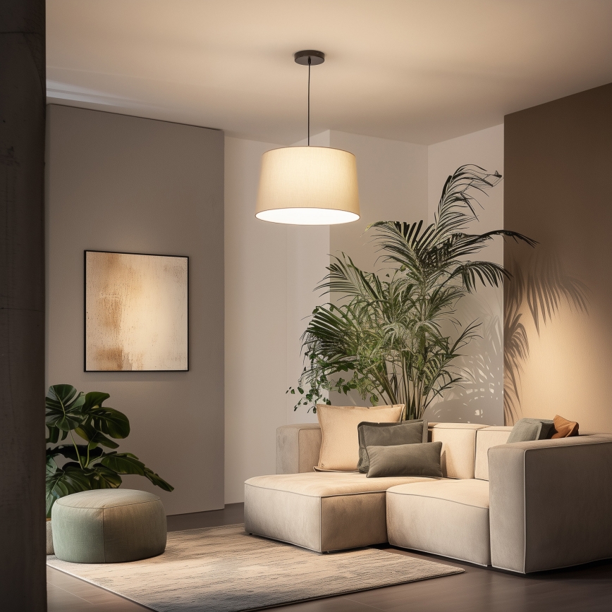 Brilagi - LED-люстра на тросі CERIA 1xE27/40W/230V Ø 45 см бежева