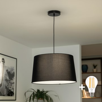 Brilagi - LED люстра на тросі CERIA 1xE27/40W/230V Ø 45 см чорна