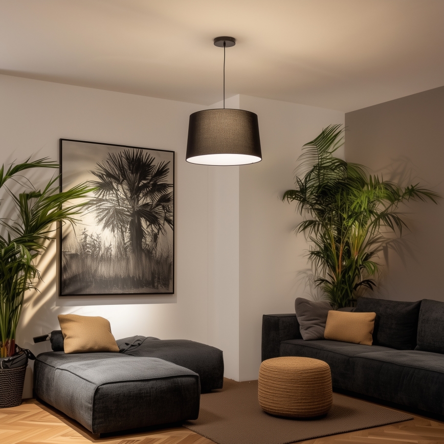 Brilagi - LED люстра на тросі CERIA 1xE27/40W/230V Ø 45 см чорна