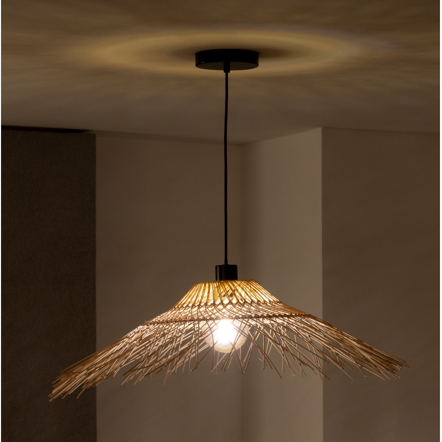 Brilagi - LED-люстра на тросі CERIA BOHO 1xE27/40W/230V, діаметр 100 см, бамбук