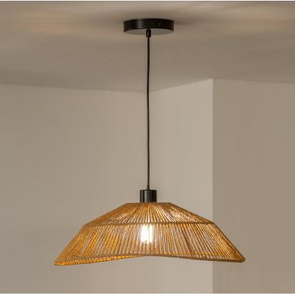 Brilagi - LED-люстра на тросі CERIA BOHO 1xE27/40W/230V діаметр 50 см коричнева
