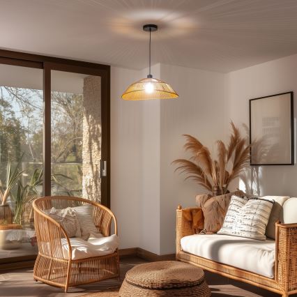 Brilagi - LED-люстра на тросі CERIA BOHO 1xE27/40W/230V діаметр 50 см коричнева