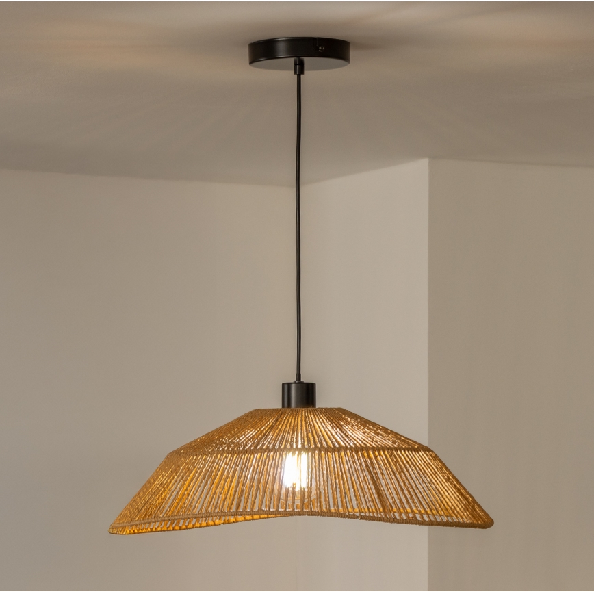 Brilagi - LED-люстра на тросі CERIA BOHO 1xE27/40W/230V діаметр 50 см коричнева