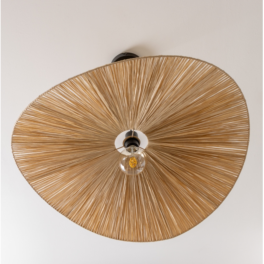Brilagi - LED-люстра на тросі CERIA BOHO 1xE27/40W/230V, діаметр 80 см, абажур із рафії