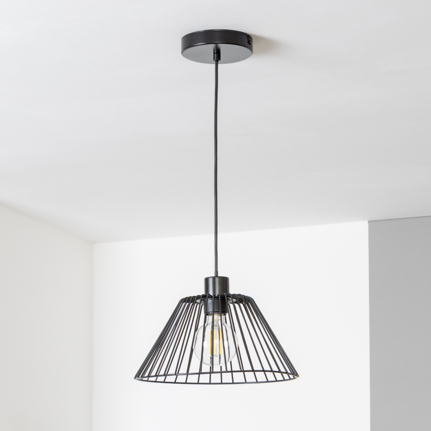 Brilagi - LED люстра на тросі CERIA WIRE 1xE27/40W/230V діам. 30 см чорна