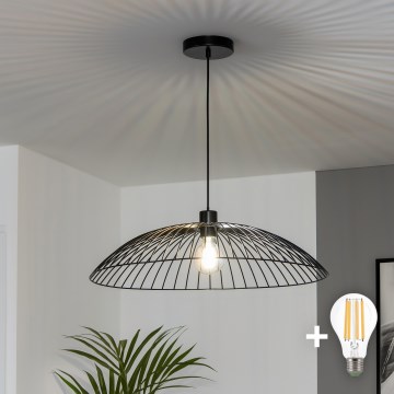 Brilagi - LED-люстра на тросі CERIA WIRE 1xE27/40W/230V діам. 60 см чорна