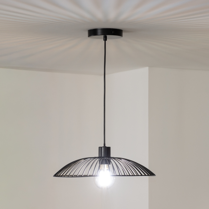 Brilagi - LED-люстра на тросі CERIA WIRE 1xE27/40W/230V, діаметр 26 см, чорна