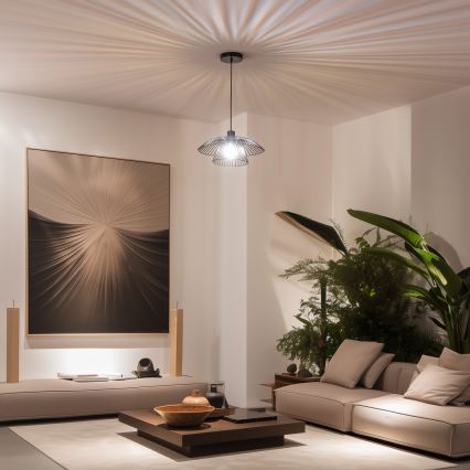 Brilagi - LED-люстра на тросі CERIA WIRE, 1xE27/40W/230V, Ø 38 см, чорна