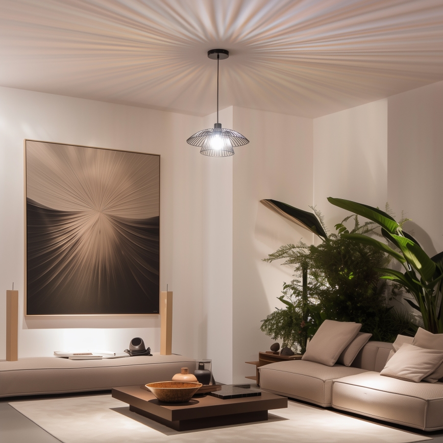 Brilagi - LED-люстра на тросі CERIA WIRE, 1xE27/40W/230V, Ø 38 см, чорна