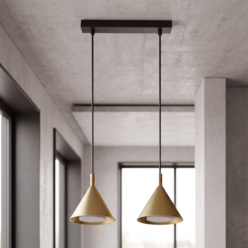 BRILAGI - LED Люстра на тросі CONE DOUBLE 2xGX53/15W/230V золота