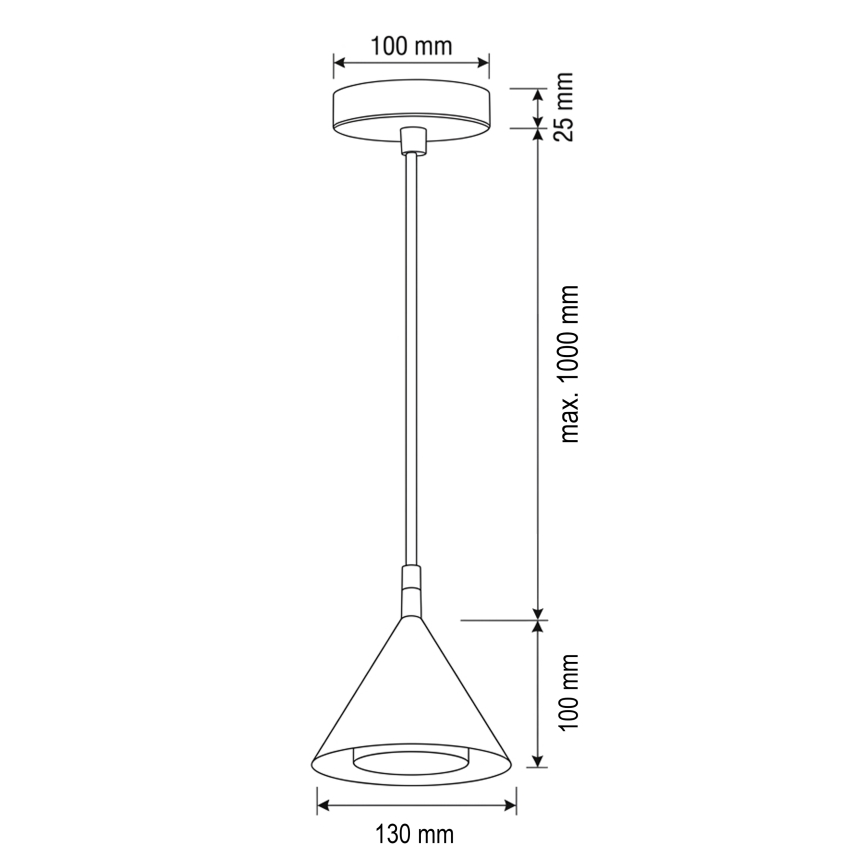 BRILAGI - LED Люстра на тросі CONE SINGLE 1xGX53/15W/230V бежева