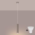 Brilagi - LED-люстра на тросі CRESTO 1xGU10/10W/230V тауп