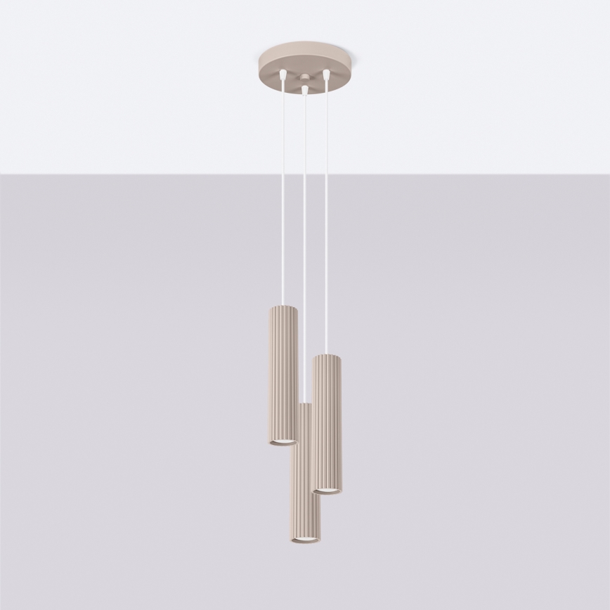 Brilagi - LED-люстра на тросі CRESTO 3xGU10/10W/230V таупе