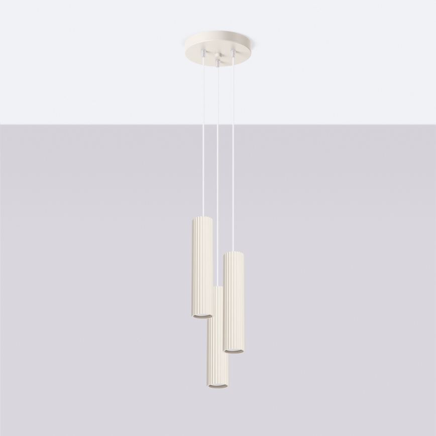 Brilagi - LED-люстра на тросі CRESTO 3xGU10/10W/230V кремова