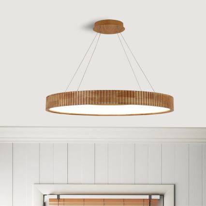 Brilagi - LED-люстра на тросі FALCON WOOD MODERN LED/60W/230V 3000/4000/6000K діам. 80 см дерев'яна