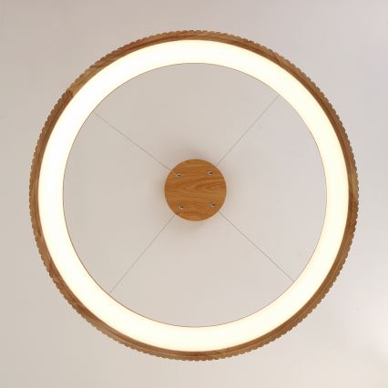 Brilagi - LED-люстра на тросі FALCON WOOD MODERN LED/60W/230V 3000/4000/6000K діам. 80 см дерев'яна