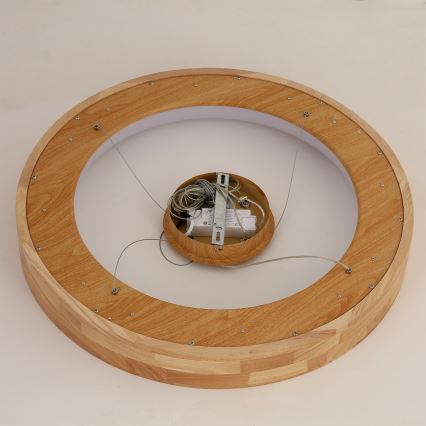 Brilagi - LED-люстра на тросі FALCON WOOD LED/40W/230V 3000/4000/6000K, діаметр 60 см, дерев'яна