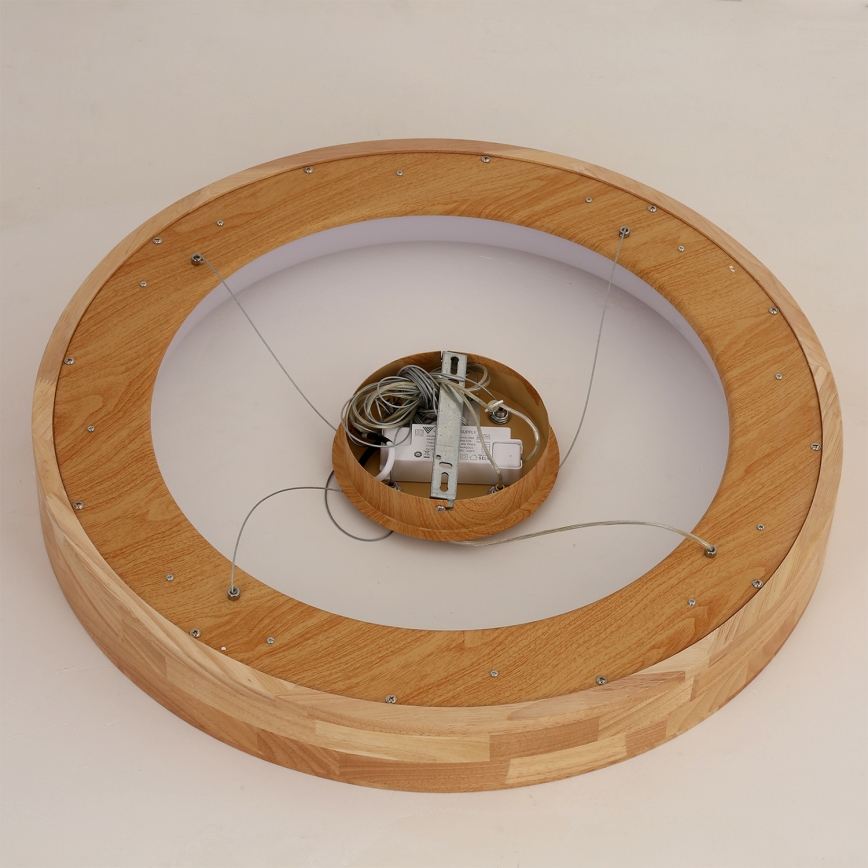 Brilagi - LED-люстра на тросі FALCON WOOD LED/40W/230V 3000/4000/6000K, діаметр 60 см, дерев'яна