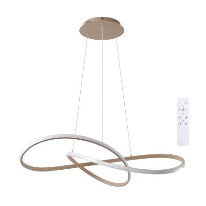 Brilagi - LED-люстра з регулюванням яскравості на тросі INFINITY LED/80W/230V 3000-6000K 80x80 cm бежева + дистанційне керування