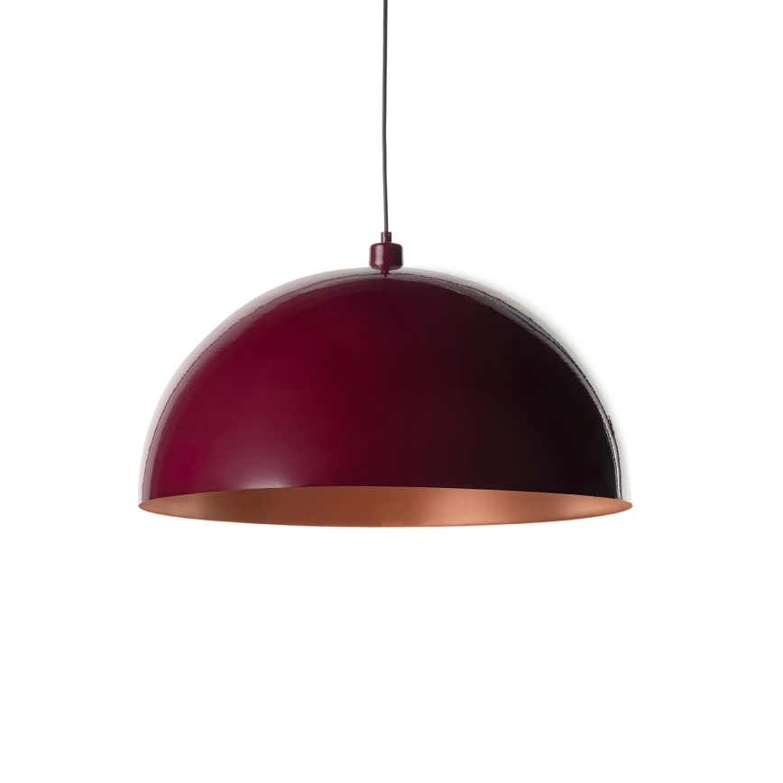 BRILAGI - LED люстра на тросі METALO 1xE27/40W/230V діам. 60 см бордова/мідна
