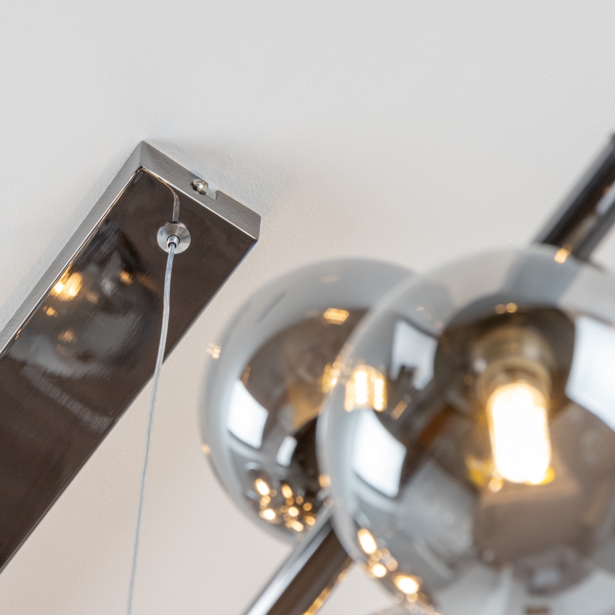 Brilagi - LED-люстра на тросі MILLA 10xG9/3W/230V чорний хром/димчастий