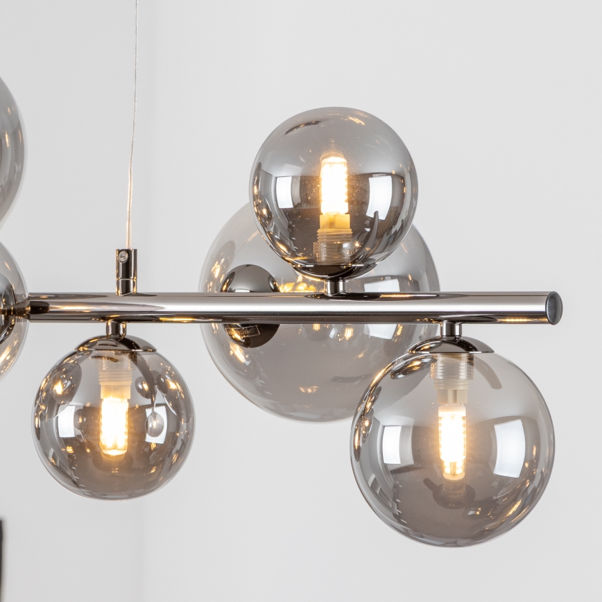 Brilagi - LED-люстра на тросі MILLA 10xG9/3W/230V чорний хром/димчастий