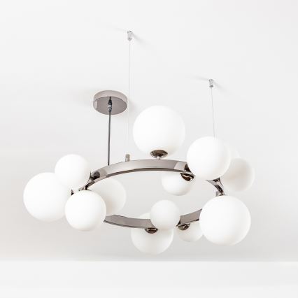 Brilagi - LED-люстра на тросі MILLA 15xG9/3W/230V чорний хром/білий