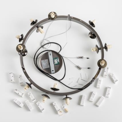 Brilagi - LED-люстра на тросі MILLA 15xG9/3W/230V чорний хром/білий