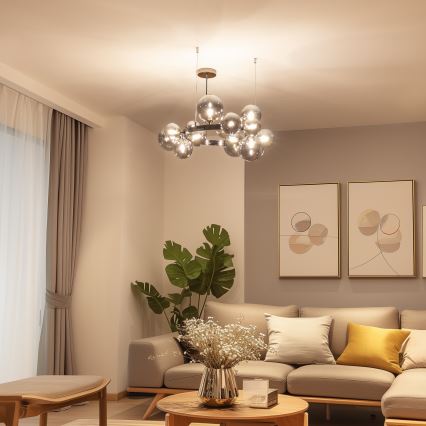 Brilagi - LED-люстра на тросі MILLA 15xG9/3W/230V чорний хром/димчастий