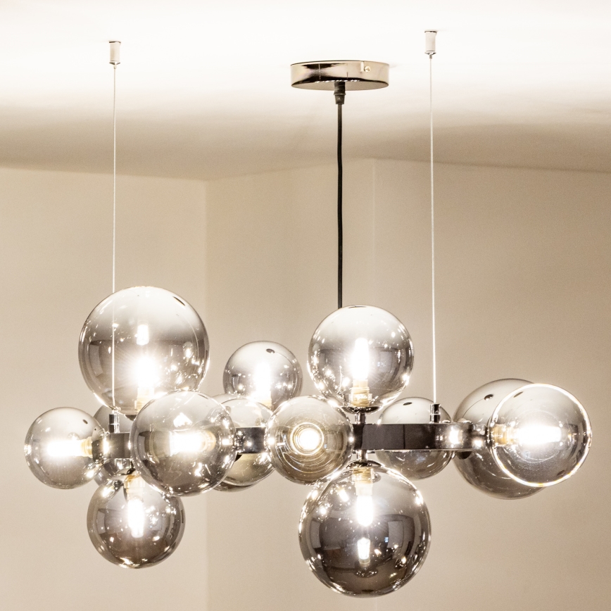 Brilagi - LED-люстра на тросі MILLA 15xG9/3W/230V чорний хром/димчастий