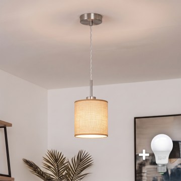 Brilagi - LED люстра на тросі NUBILA 1xE27/60W/230V діам. 14 см світло-коричнева