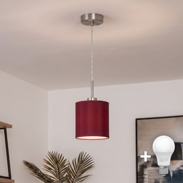 Brilagi - LED-люстра на тросі NUBILA 1xE27/60W/230V, діаметр 14 см, помпейська червона