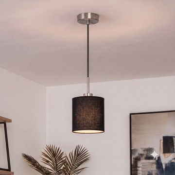 Brilagi - LED люстра на тросі NUBILA 1xE27/60W/230V Ø 14 см чорна