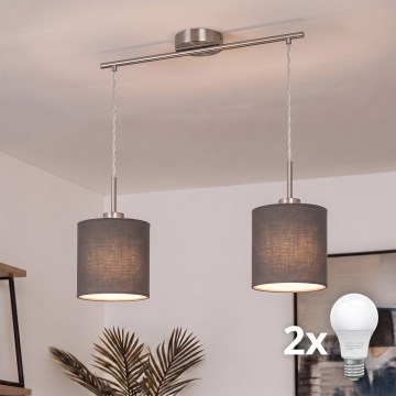 Brilagi - LED-люстра на тросі NUBILA 2xE27/60W/230V антрацит