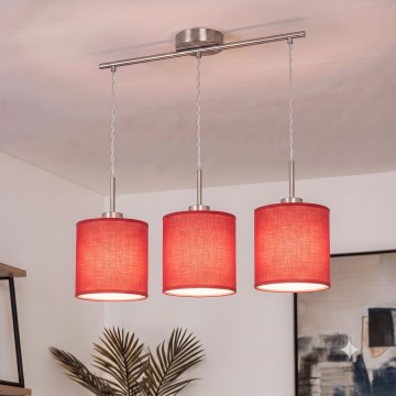 Brilagi - LED-люстра на тросі NUBILA 3xE27/60W/230V червона