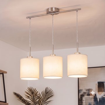 Brilagi - LED-люстра на тросі NUBILA 3xE27/60W/230V кремова
