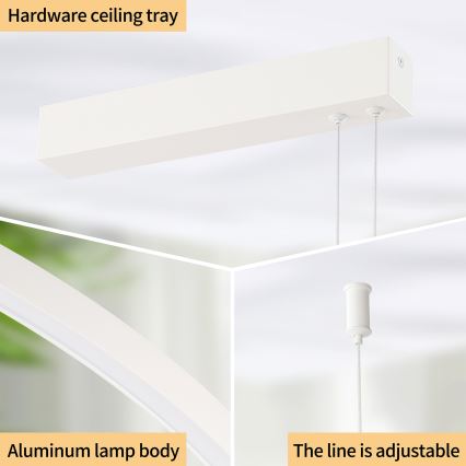 Brilagi - LED-люстра з регулюванням яскравості на тросі PORTOFINO LED/98W/230V 3000-6000K біла + пульт дистанційного керування