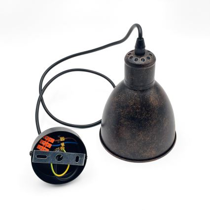 Brilagi - LED люстра на тросі RIDDY 1xE27/60W/230V мідна/патина