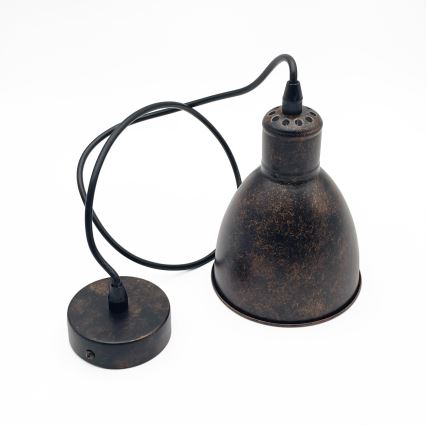 Brilagi - LED люстра на тросі RIDDY 1xE27/60W/230V мідна/патина