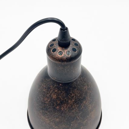 Brilagi - LED люстра на тросі RIDDY 1xE27/60W/230V мідна/патина