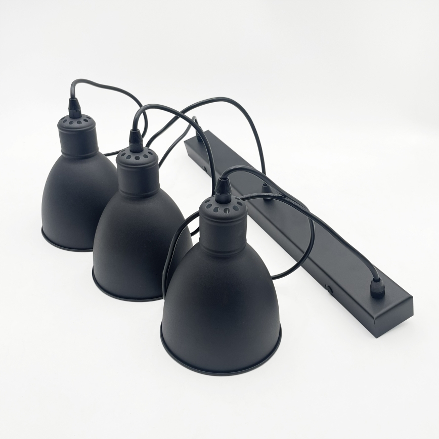 Brilagi - LED-люстра на тросі RIDDY 3xE27/60W/230V чорна