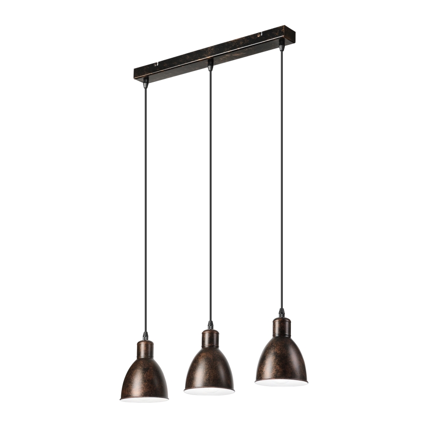 Brilagi - LED-люстра на тросі RIDDY 3xE27/60W/230V мідна/патина