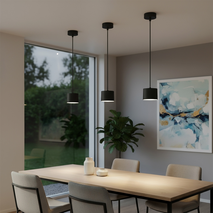 BRILAGI - LED Люстра на тросі STRIPY 1xGX53/15W/230V pr. 82 mm чорна