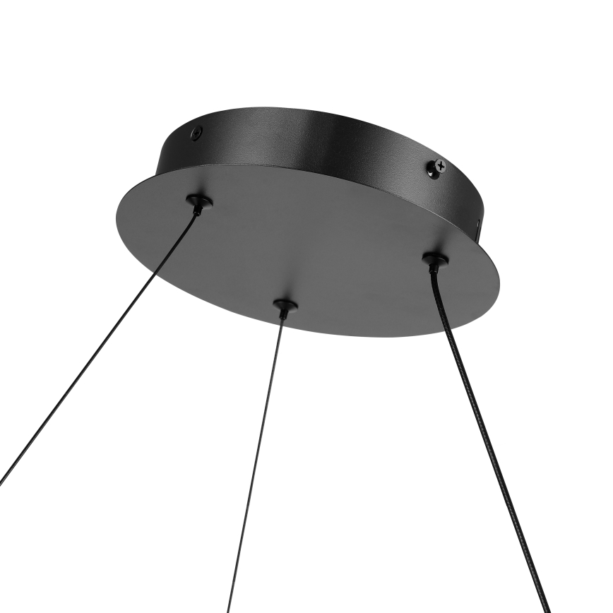 Brilagi - LED затемнювана люстра на тросі TWISTER LED/48W/230V 3000-6000K, діам. 50 см, чорна + пульт дистанційного керування