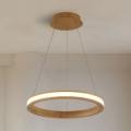 Brilagi - LED-люстра на тросі UMEA WOOD LED/30Вт/230В, діаметр 40 см, з дерева