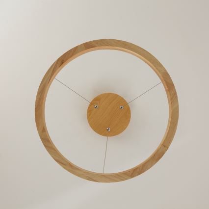 Brilagi - LED-люстра на тросі UMEA WOOD LED/30Вт/230В, діаметр 40 см, з дерева