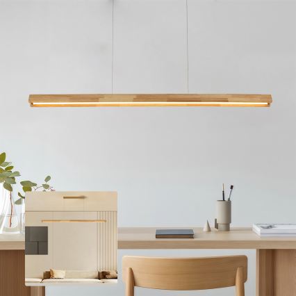 Brilagi - LED-люстра на тросі UMEA WOOD, LED/40W/230V, 150 см, дерев'яна