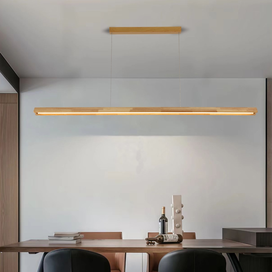 Brilagi - LED-люстра на тросі UMEA WOOD, LED/40W/230V, 150 см, дерев'яна