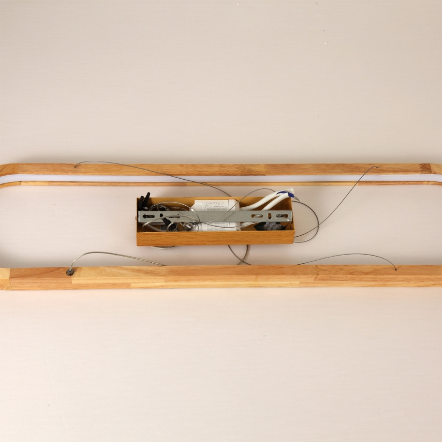 Brilagi - LED люстра на тросі UMEA WOOD LED/40W/230V 90x22 cm дерево